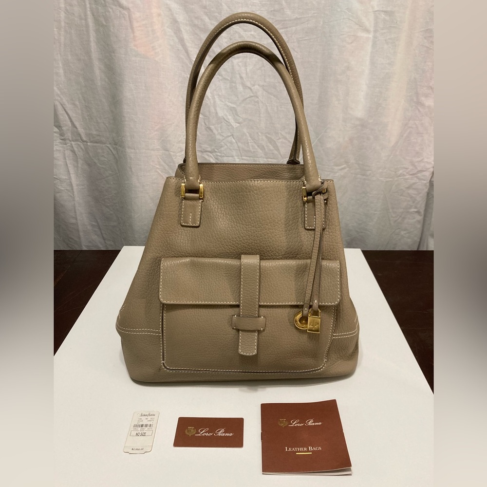 Loro Piana Globe Bag in Taupe